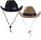 2Pcs Pet Dog Costume Cowboy Hat Cosplay Cap, Pet Party Decoration West Cowboy Hats Pet Accessories for Puppy...