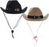 2Pcs Pet Dog Costume Cowboy Hat Cosplay Cap, Pet Party Decoration West Cowboy Hats Pet Accessories for Puppy...