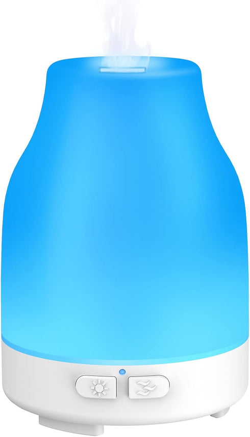 Essential Oil Diffuser, 110ml Colorful Aromatherapy Diffuser with 8 Colors Lights, Adjustable Mist Mode, Waterless Auto Off, Stocking Stuffers for...