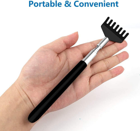 6 Pack Extendable Back Scratcher - Portable Telescoping Metal Back Scratchers/Hand Massager with Soft Rubber Handles for Thanksgiving, Birthday, C...