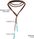 INENIMARTJ Boho Leather Necklaces for Women Suede Choker Necklace Vintage Bohemian Turquoise Necklace Layered Leather Choker Y-Necklaces Trendy We...