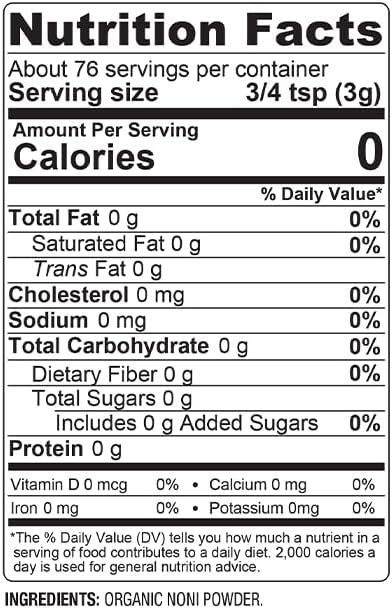 BareOrganics Noni Fruit Powder, 8 Ounce...