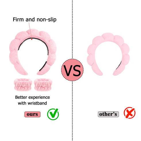 3Pcs Skincare Headbands for Women Non Slip Wrist Towels for Washing Face Head Bands for Women Makeup Headband Spa Headband for Washing Teen Girl G...