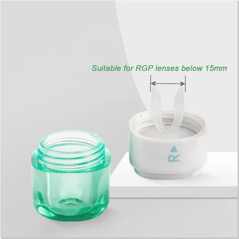 RGP Hard Contact Lens Case with Plunger, Design Lens Insert Tool and Remover, Portable Contact Lens care Storage Container Box...