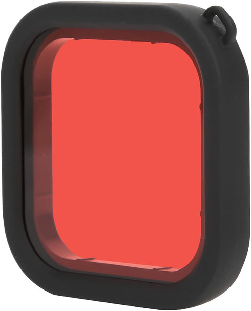 Camera Lens Diving Filter, for 8 Action Camera Dive Len Filter Waterproof Shell Underwater Diving Lens Filter with Rope (Red)...