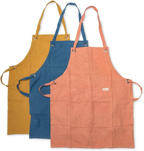 Full Circle Kind Collection Plant-Dyed Organic Cotton, Apron, Indigo...