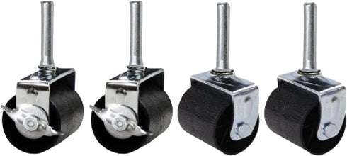 King's Brand Heavy Duty Caster Wheels for Bed Frame ~Set of 4~ (2 Locking & 2 None Locking)...