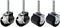 King's Brand Heavy Duty Caster Wheels for Bed Frame ~Set of 4~ (2 Locking & 2 None Locking)...