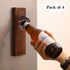 4 Pcs Bottle Opener Wall Mounted, Antique Metal Beer Bottle Top Openers Hardware With Mount Screws Set, Outdoor, Rustic, Cabinet, Bar (Vintage-Red...