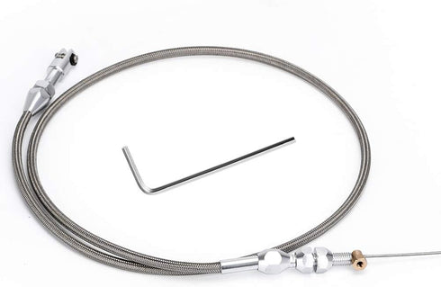 36" Stainless Braided LS Throttle Cable Kit Adjustable Accelerator Cable Compatible with 97-07 Chevrolet/Chevy LS1 Engine 4.8L 5.3L 5.7L 6.0L...