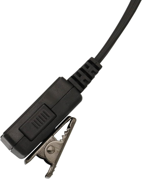G-Shape Clip Ear Earpiece Headset with PTT Button & Mic is Compatible with Yaesu Vertex VX-6R 7R 6E 7E Icom IC-4300L IC-M25 Standard Horizon HX320...