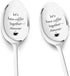 PRSTENLY Anniversary Christmas Birthday Gifts for Her Him Engraved Coffee Spoon, 2 Pcs Personalized Stainless Steel Spoon Couple Gifts, Valentines...