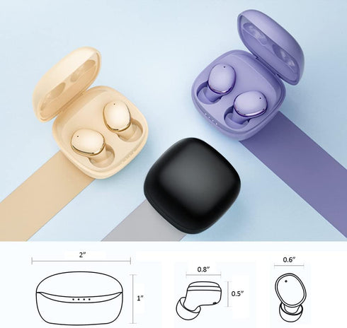 Kamon K14 Wireless Earbuds with Wireless Charging Case, Bluetooth 5.3, Touch Control Waterproof, in Ear Stereo Headphones Built in Mic Headset Pre...