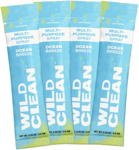 | Multi - Surface All Purpose Refill Powders | Eco Friendly, Plastic Negative, Cruelty Free Cleaning | Ocean Breeze Scent | 4 Pack Refills | Makes...