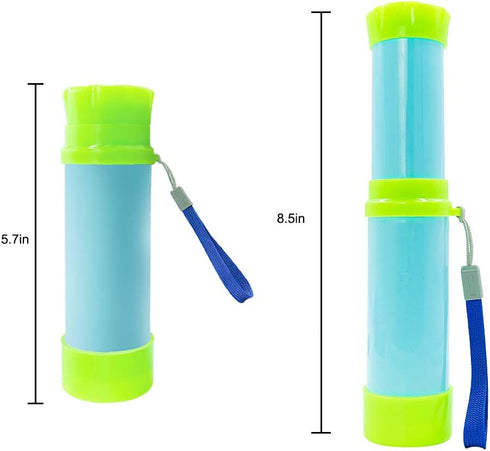 Luwint Portable Pocket Pirate Monocular Telescope - Retractable Educational Science Toys Spyglass for Kids Boys Girls (Light Blue/Green)...
