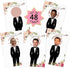 Floral Bridal Shower Games - Who Has The Groom Scratch Off Celebrity Cards Tickets for 48 Guests - Funny Bachelorette Party Games Ideas - Rose Gol...