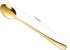 7.7-Inch Gold Iced Tea Spoons Long Handle Stainless Steel, Coffee Stirring Spoons, Long Ice Cream Spoons, Long Handled Teaspoons, Cocktail Stirrin...