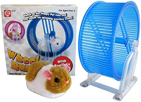 ABL Happy Hamster Pet with Wheel Runner Battery Operated Kid's Toy...
