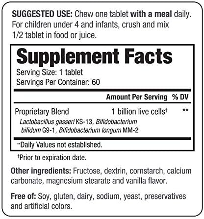 Kyo-Dophilius Kids Probiotic, Promotes Regularity and Immune Health*, 60 tablets (Packaging may vary)...