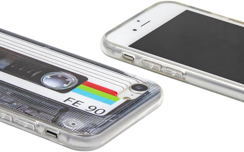 Retro Tape Cassette 80s Type Soft Back Cover Phone Case Compatible with iPhone 7 iPhone 8 iPhone SE 2020/2022...