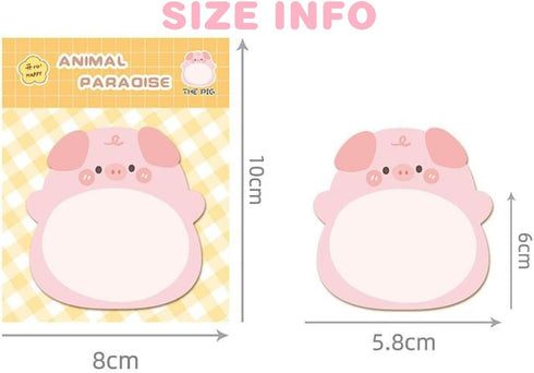 24 Pads Cute Animal Shaped Sticky Notes 8 Cute Patterns 3 Pads of Each Kawaii Self-Sticky Notes Memo Pad for School Office Home Kids Students Room...