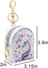 RARITYUS Mini Wallet Zip Around Cute Unicorn Holographic Coin Purse Change Purse with Key Ring...