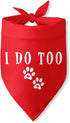 I Do Too Dog Bandana Engagement Wedding Dog Bandanas Wedding Engagement Announcement Photos Puppy Bandana Triangle Bibs Scarf Accessories for Smal...