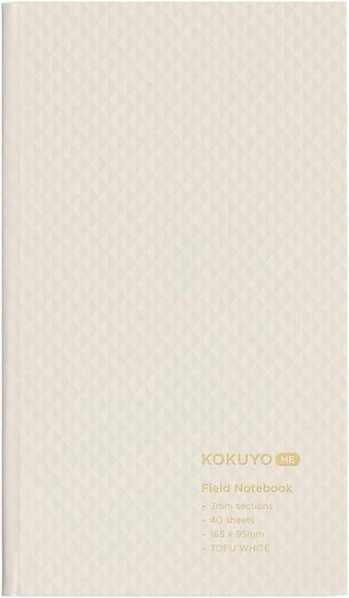 KOKUYO ME Field Notebook, 3mm Grid Memo Book, 6.3" x 3.6" White Field Notes Pocket Journal, Japan Imported (KME-FNY1W)...