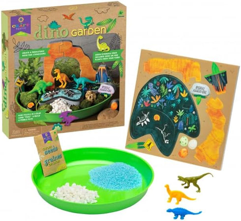 Craft-Tastic Dino Garden — DIY Nature Craft Kit — Outdoor and Indoor Grow and Play — Comes with Dinosaurs, Seeds, and Garden Decorations — for Age...