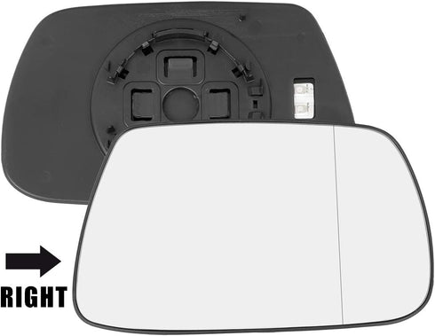 X AUTOHAUX Car Passenger Right Side Rearview Mirror Glass Heated with Backing Plate for Jeep Grand Cherokee 2005-2010 Replace 5142874AA...