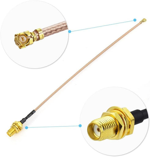 Bingfu Waterproof Active GPS Navigation Antenna Adhesive Mount SMA Male GPS Antenna with 15cm 6 inch RG178 Coaxial Pigtail Cable for GPS Module Re...