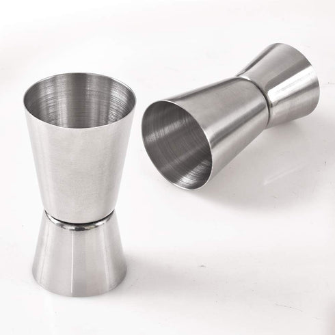 Newk Double Jigger for Bartending, 1/2 & 1 Oz(15 & 30 ML) Stainless Steel Cocktail Measuring Jigger (Set of 4)...