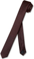 Vesuvio Napoli Narrow NeckTie Extra Skinny CHOCOLATE BROWN Men's 1.5" Neck Tie...