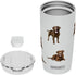 SERENGETI Chocolate Labrador 20 Oz. Stainless Steel, Vacuum Insulated Tumbler with Spill Proof Lid - 3D Print - Insulated Travel mug for Hot or Co...