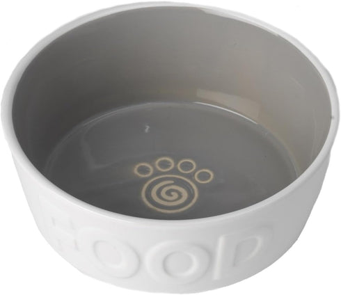 PetRageous 14013 Back to Basics Dishwasher and Microwave Safe Dog Food Bowl 6-Inch Diameter 2.25-Inch Tall 2.5-Cup Capacity for Medium Dogs and La...