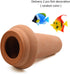 Saim Ceramic Spawning Breed Cone Orange Fish Tank Ornaments for Discus Clownfish Angelfish Aquatic Pets Breeding Cones Play Hide Rest 7 Inches...
