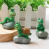 3Pcs Animal Sculpture Frog Ornament Turtle Resin Statue Animal Statue for Micro Landscape Flowerpot Lawn Yard Garden Fish Tank Ornament...