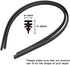 4 Pack Windshield Wiper Blades Refills, Universal Rubber Frameless Windshield Wiper Blade Refills Parts Windshield Wiper Rubber Strips for Most Ca...
