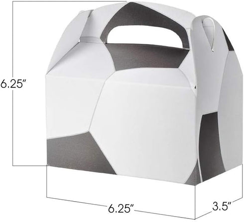 ArtCreativity Soccer Treat Boxes, Pack of 12 Soccer Goodie Bags, Sports Themed Birthday Party Favors, Team Gifts Snack Bag, Cardboard Gift Box Tre...