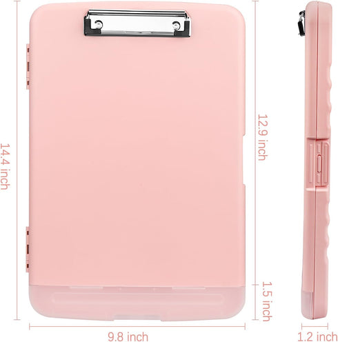 Clipboard with Storage, Plastic Clipboards 8.5x11 with Pen Holder, High Capacity Nursing Clipboard Folder, Side Opening Storage Clip Board for Off...