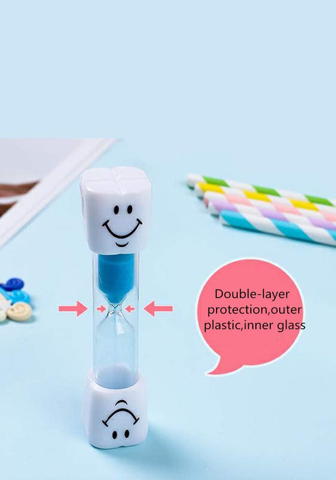 3 Minute Sand Timer Set for Brushing Teeth Pack of 6 Colorful Smiley Hourglass Timers...