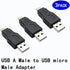 USB 2.0 Adapter A Male to Micro Male Black (3 Pack) USB a Male to Micro Male Adaptor...