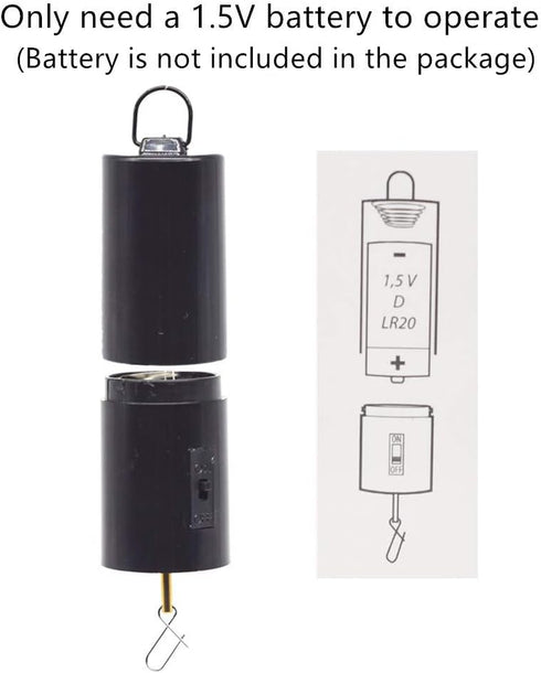 FENELY Wind Spinner Motor Battery Operated for Hanging Display Yard Black Wind Spinners Outdoor Sculptures - Load Capacity of 4 Pounds...
