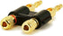 Monoprice Dual 24k Gold Plated Speaker Banana Plugs, Black...
