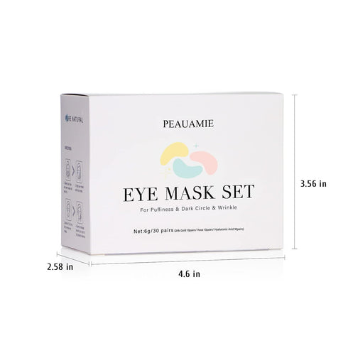 Under Eye Patches (30 Pairs) Gold Eye Mask and Hyaluronic Acid Eye Patches for puffy eyes,Rose Eye Masks for Dark Circles and Puffiness under eye ...