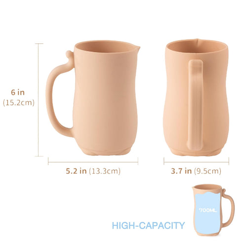 PandaEar Baby Bath Rinse Cup, Silicone Baby Shampoo Rinser with 2 Pack Cradle Cap Brush for Kids Toddler Body Washing (Pink)...