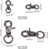 PH PandaHall 16 Pcs 2 Sizes Metal Lobster Claw Clasps 1.2"/1.3" Swivel Lanyards Trigger Snap Hooks Strap for Keychain Key Rings Bags Pendants Pet ...
