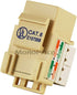 Monoprice Cat6 Punch Down Keystone Jack - For 22-24AWG Solid Wire, Beige...