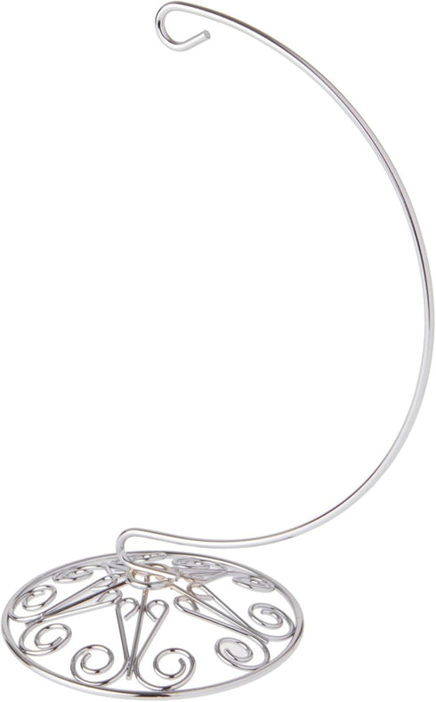 Bard's Ornate Silver Ornament Stand, Medium, 8.25" H x 4" W x 4" D...