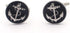 Black Anchor Cufflinks and Tie Clip Set, Nautical Cufflinks and Tie Clip...